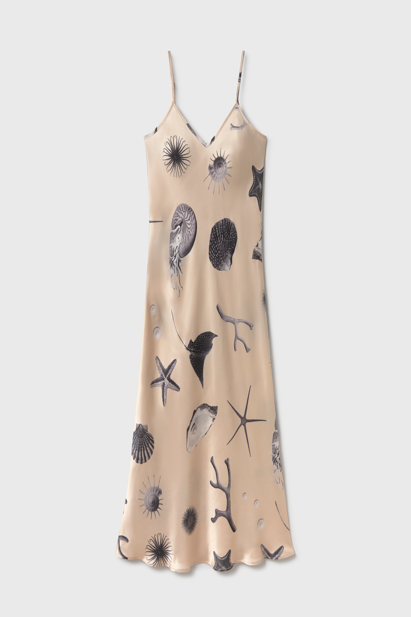 Silk Laundry 90s Slip Dress - Seashells