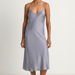 Silk Laundry 90s Slip Dress - Storm
