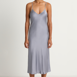 Silk Laundry 90s Slip Dress - Storm