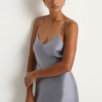Silk Laundry 90s Slip Dress - Storm