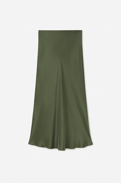 Silk Laundry Long Bias Skirt - Cedar
