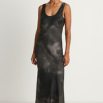 Silk Laundry Scoop Neck Dress - Smoke