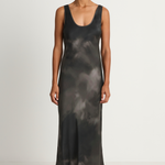 Silk Laundry Scoop Neck Dress - Smoke