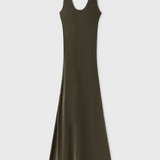 Silk Laundry Scoop Neck Dress - Pine