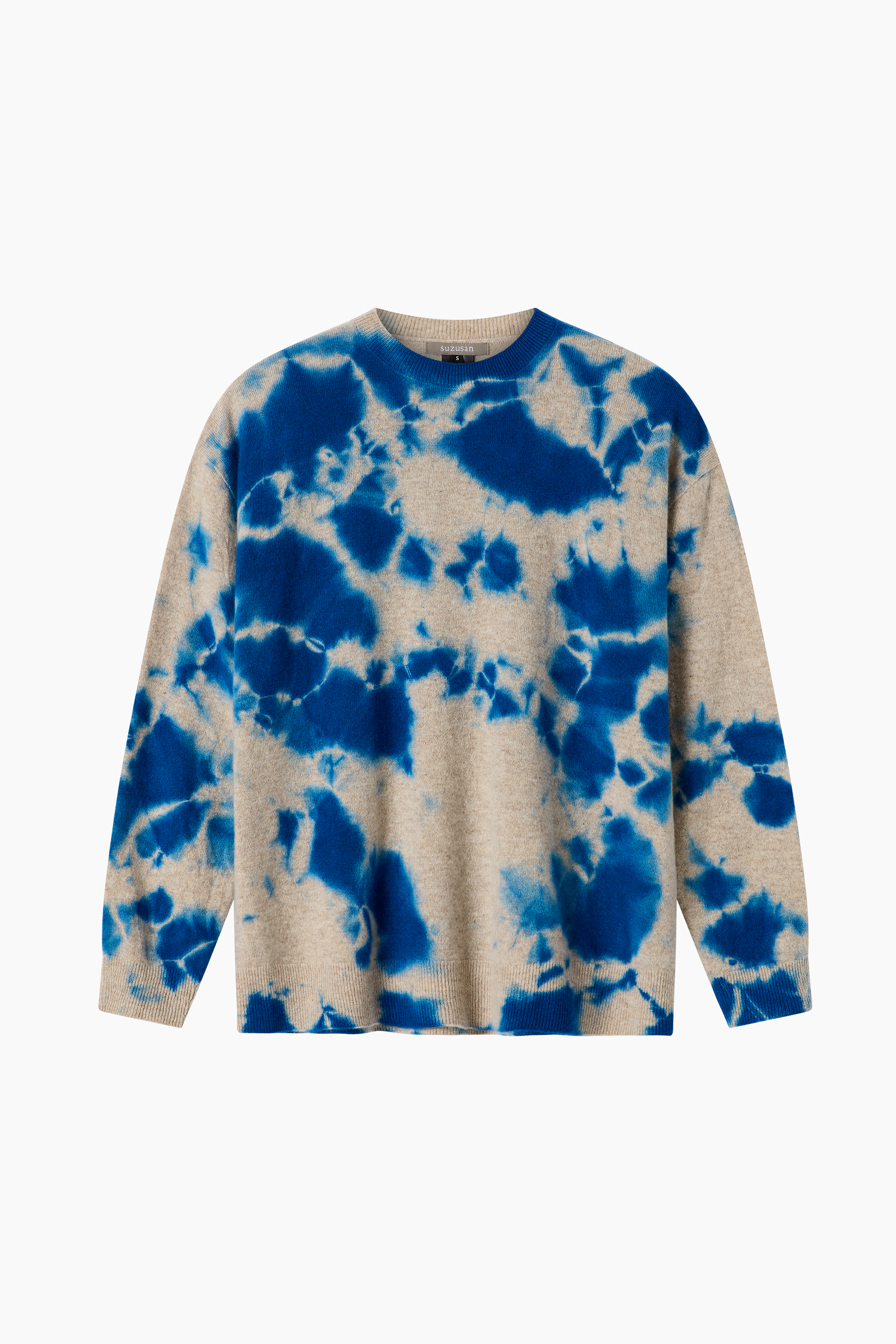 Suzusan Cashmere Seamless Crew Neck Wide Pullover - Royal Blue Suzusan Cashmere Seamless Crew Neck Wide Pullover - Royal Blue