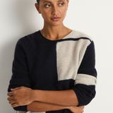 Suzusan Cashmere Seamless Long Pullover - Black / Light Grey