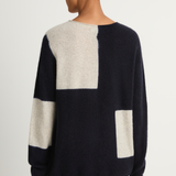 Suzusan Cashmere Seamless Long Pullover - Black / Light Grey