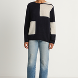 Suzusan Cashmere Seamless Long Pullover - Black / Light Grey