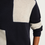 Suzusan Cashmere Seamless Long Pullover - Black / Light Grey
