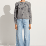 Suzusan Cashmere seamless pullover Short in grey / grey