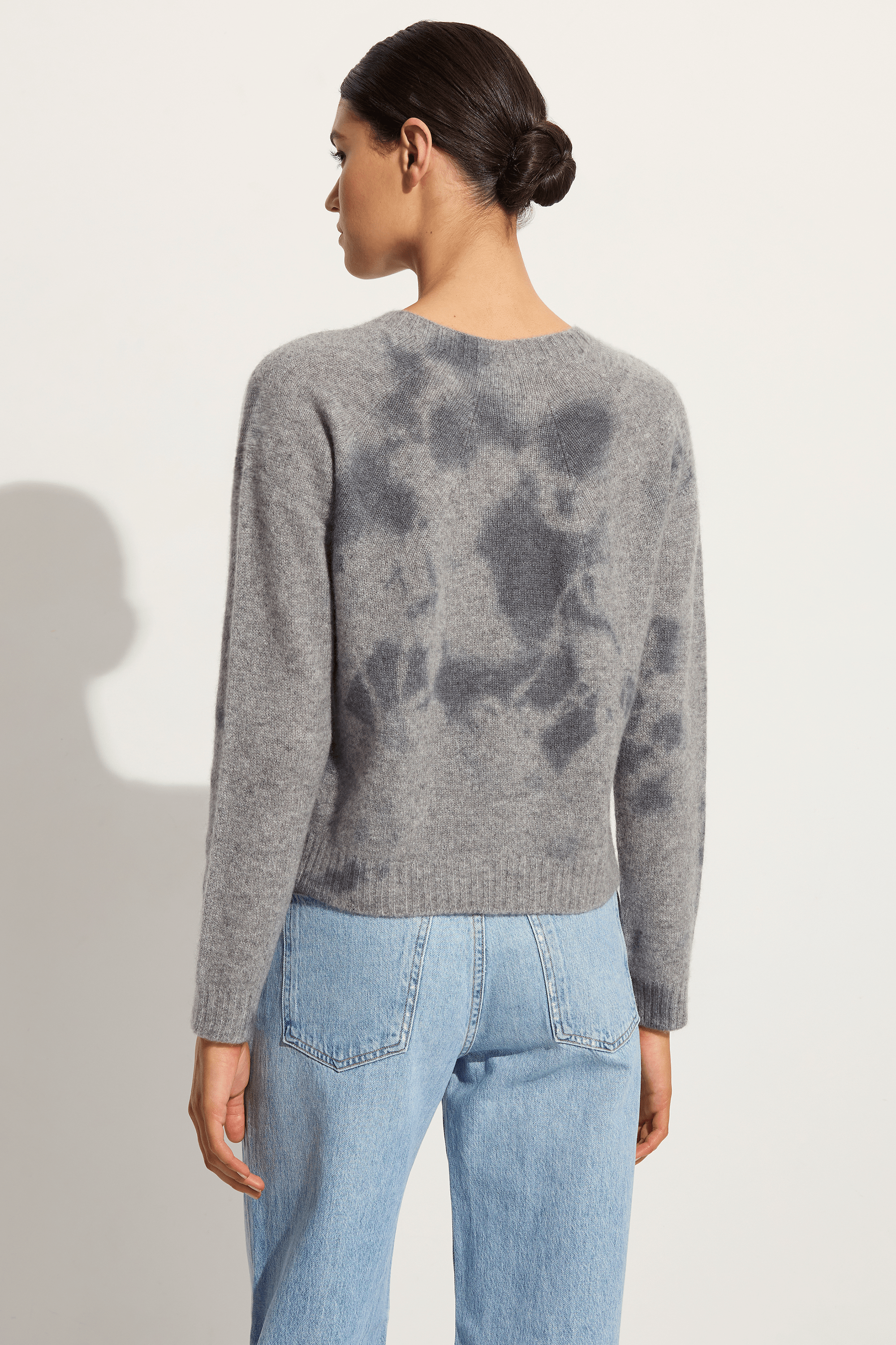 Suzusan Cashmere seamless pullover Short in grey / grey