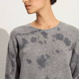 Suzusan Cashmere seamless pullover Short in grey / grey
