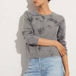 Suzusan Cashmere seamless pullover Short in grey / grey