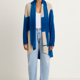 Suzusan Cashmere Seamless Upside Down Cape - Royal Blue