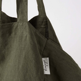 The Beach People Linen Tote Bag - Bottle Green