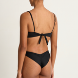 Vitamin A Mabel Underwire Bandeau Top - Samba Bottom - Black