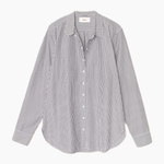 Black and white striped shirt on a white background