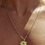 Soleil Blue Beachcomber Sand Dollar Necklace