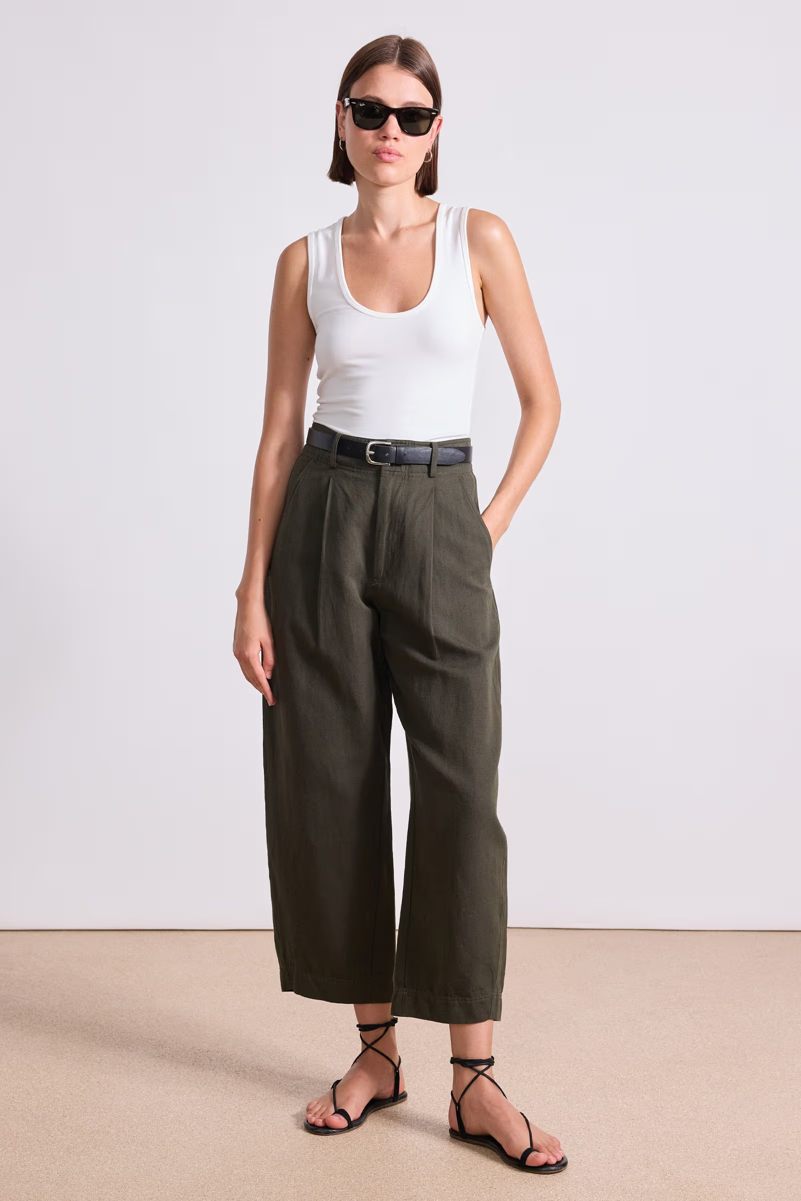 Apiece Apart Bari Crop Trouser - Rosin