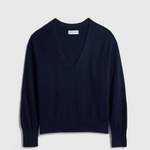 Apiece Apart Softest Silk Cashmere V-Neck - Eclipse