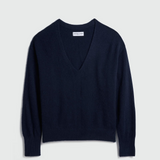 Apiece Apart Softest Silk Cashmere V-Neck - Eclipse