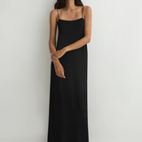 BONDI BORN Ardea Slip Dress - Black