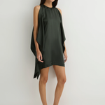 BONDI BORN Como Waterfall Mini Dress - Forest