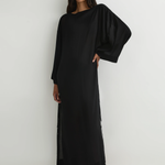 BONDI BORN Cremona Tie-Side Maxi Coverup - Black