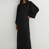 BONDI BORN Cremona Tie-Side Maxi Coverup - Black