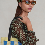 Chan Luu Beaded Floral Bandana - Espresso