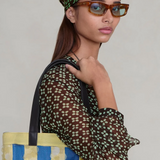 Chan Luu Beaded Floral Bandana - Espresso
