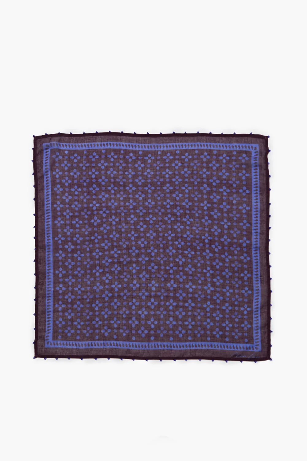 Chan Luu Beaded Floral Bandana - Lapis