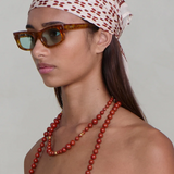 Chan Luu Beaded Floral Bandana - Pink Sand