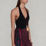 Chan Luu Beaded Floral Bandana - Sapphire