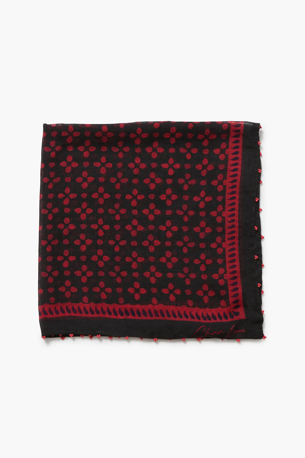 Chan Luu Beaded Floral Bandana - Sapphire