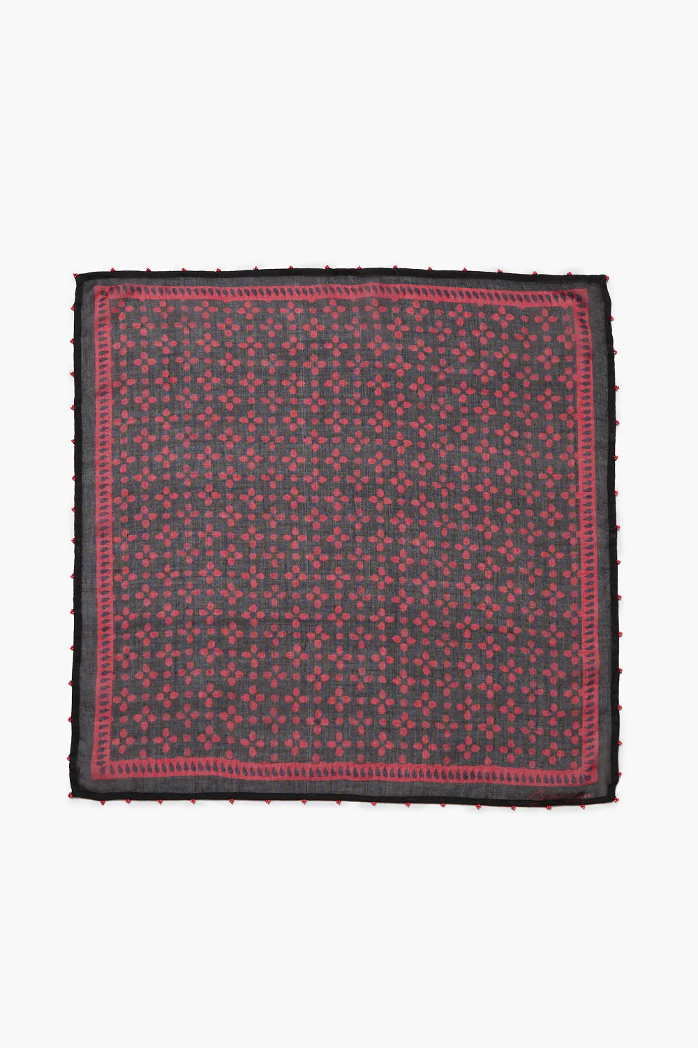 Chan Luu Beaded Floral Bandana - Sapphire