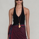 Chan Luu Beaded Floral Bandana - Sapphire