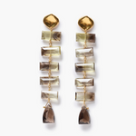Chan Luu Fishbone Tiered Earrings Quartz