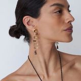 Chan Luu Fishbone Tiered Earrings Quartz