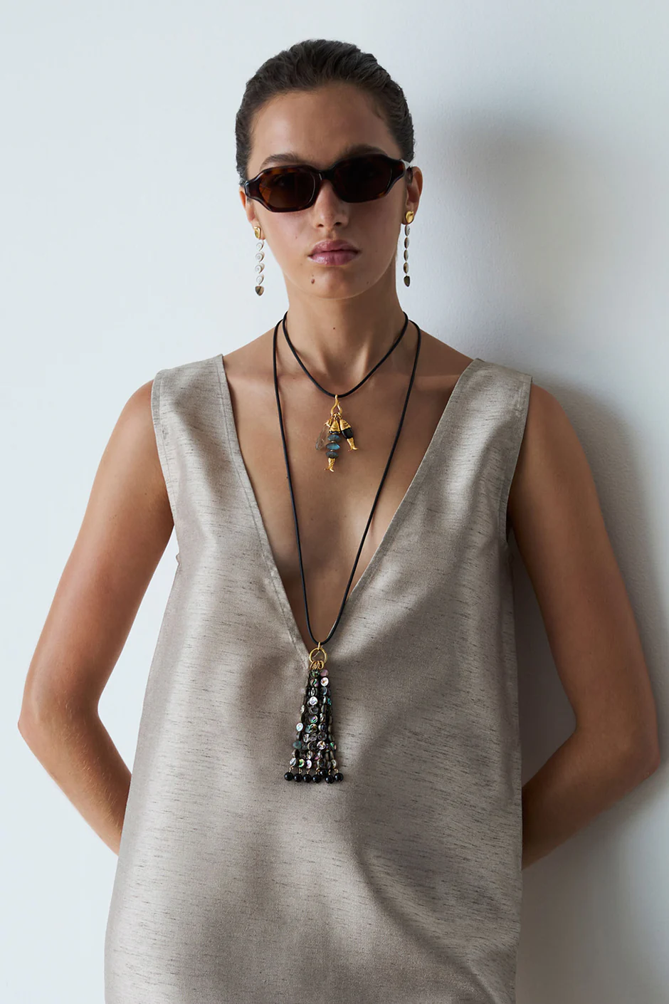 Chan Luu Octo Tassel Necklace - Abalone