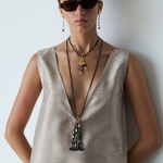 Chan Luu Octo Tassel Necklace - Abalone