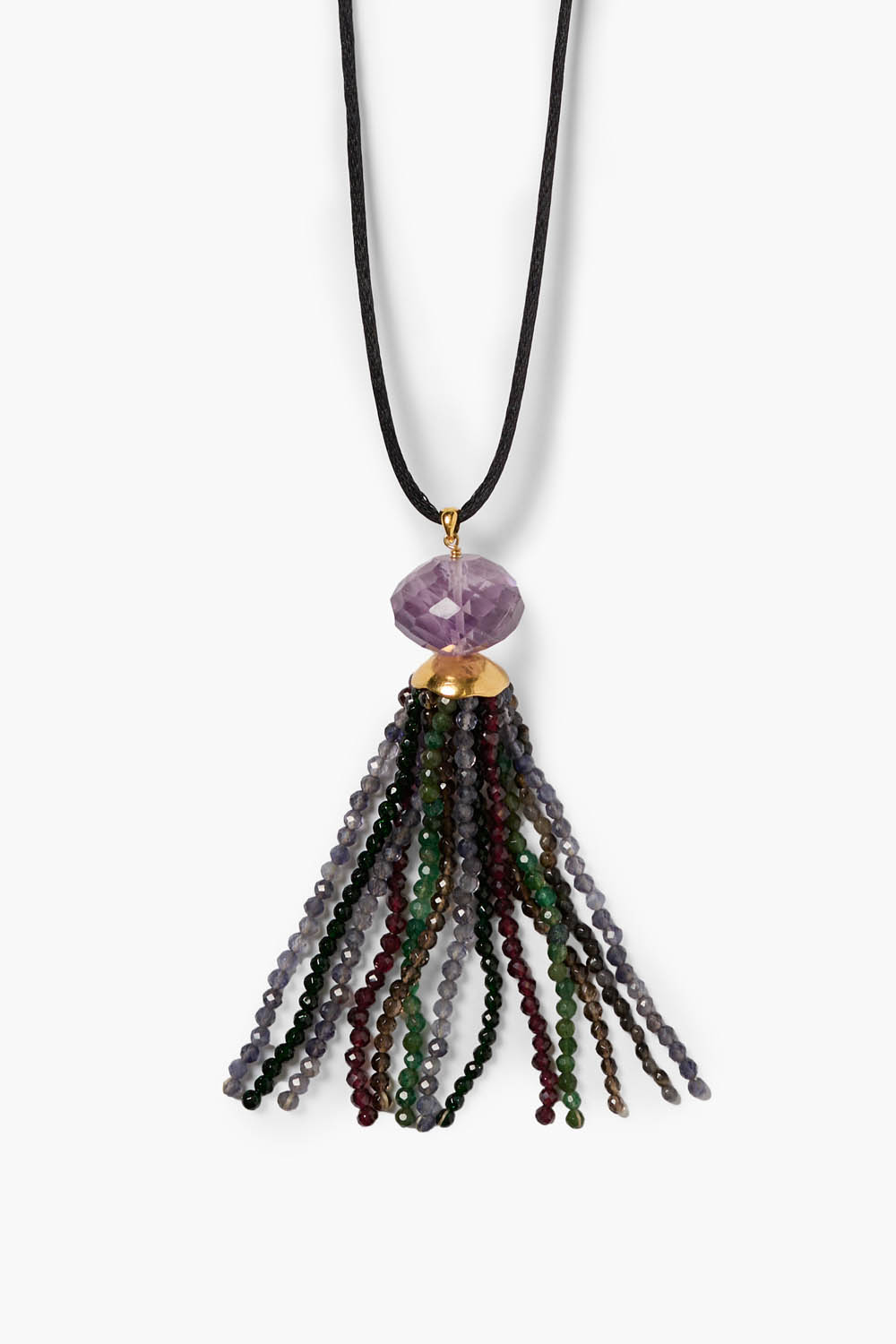 Chan Luu  Tassel Necklace - Amethyst Multi