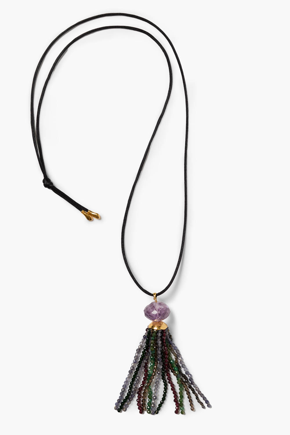 Chan Luu  Tassel Necklace - Amethyst Multi