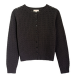 Demylee Emma Crochet Cotton Linen Cardigan - Shadow