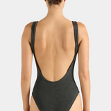 Hunza G Square Neck One Piece - Metallic Graphite
