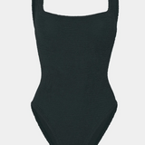 Hunza G Square Neck One Piece - Metallic Graphite