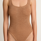 Hunza G Square Neck One-Piece - Metallic Cocoa