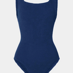 Hunza G Coverage Square Neck One Piece - Navy