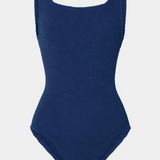 Hunza G Coverage Square Neck One Piece - Navy