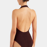 Hunza G Sandy One Piece - Metallic Chocolate